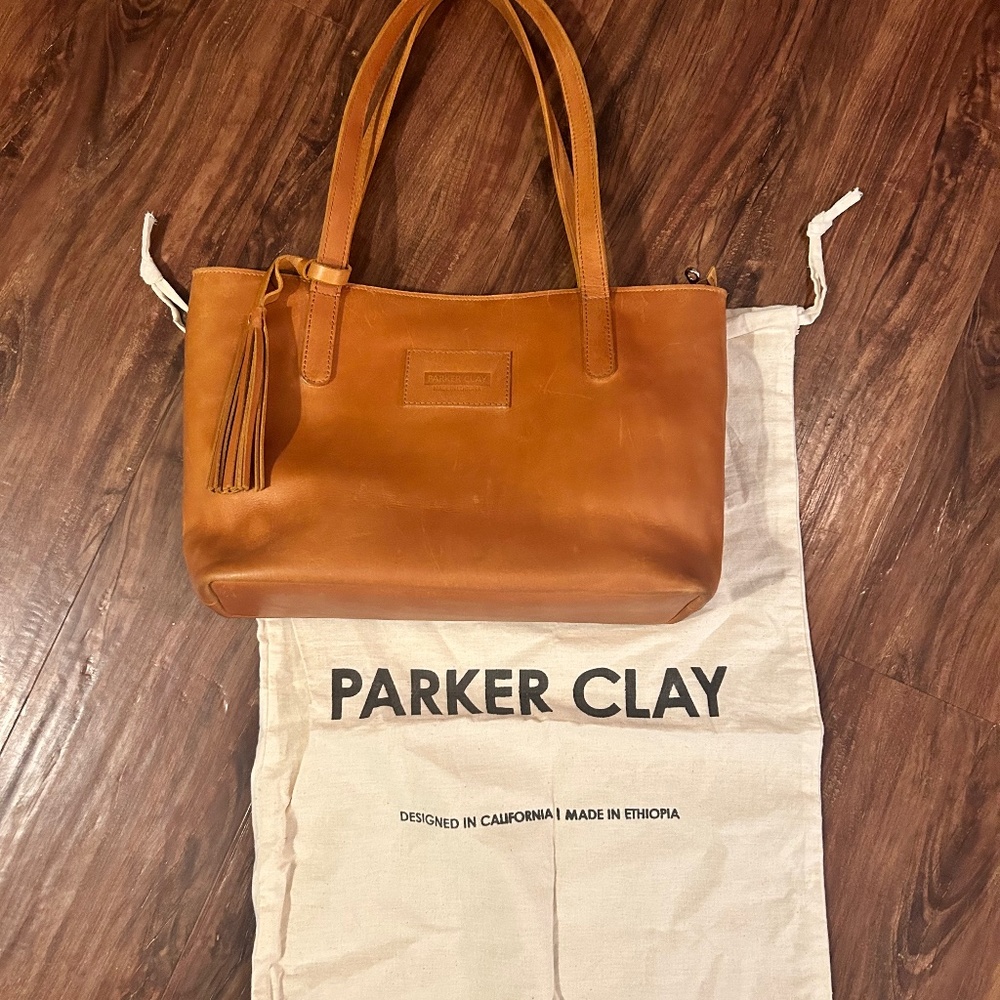 Parker Clay leather tote